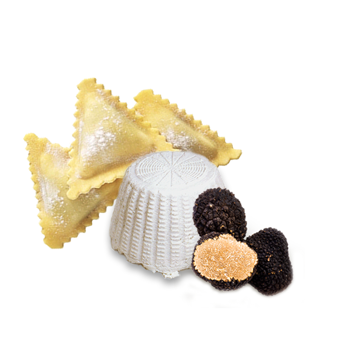 Triangle Ravioli Black Truffle & Ricotta Cheese 500 Gr