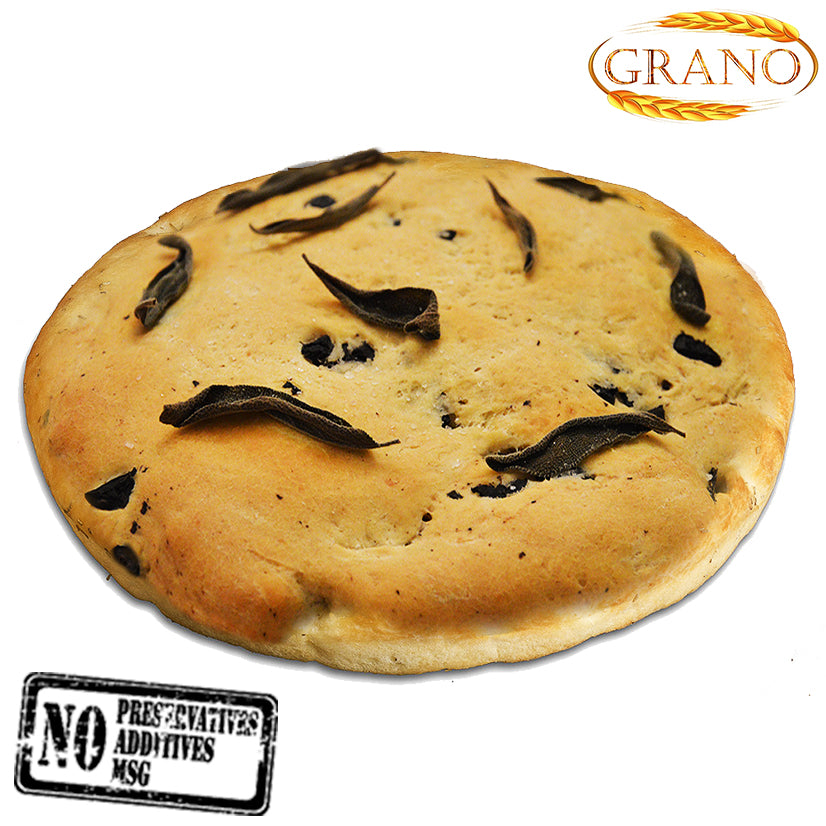 Round Olive Focaccia 5" 180 Gr