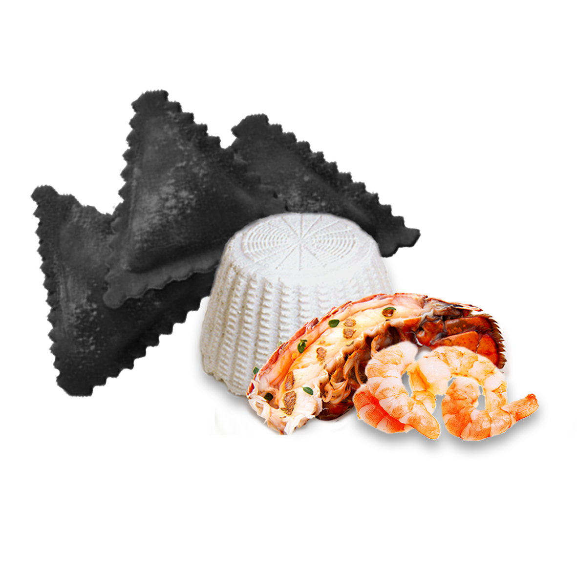 Black Triangle Ravioli Lobster, Shrimps & Ricotta Cheese 5 KG