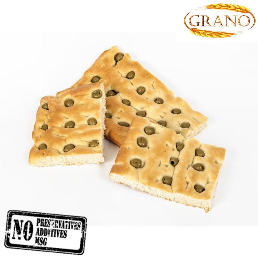 Rectangular Olive Focaccia [(8 x 30)cm] 180 gr